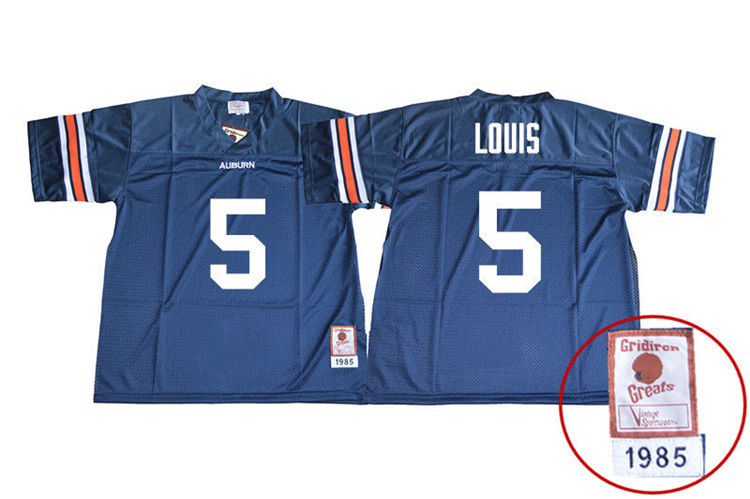 1985 Throwback Youth #5 Ricardo Louis Auburn Tigers College Football Jerseys Sale-Navy - Click Image to Close